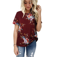 Women Casual  Short Sleeve Shirts - Glefidiya