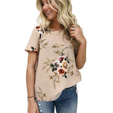 Women Casual  Short Sleeve Shirts - Glefidiya