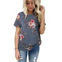 Women Casual  Short Sleeve Shirts - Glefidiya