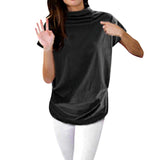 Women Casual Short Sleeve Blouse - Glefidiya