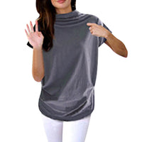 Women Casual Short Sleeve Blouse - Glefidiya