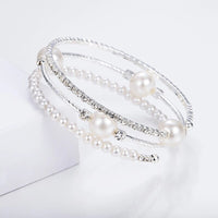 Ladies Crystal Pearl Bracelet - Glefidiya