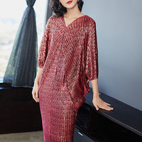 Women's Sleeve Loose Dress - Glefidiya