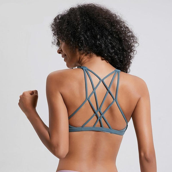 Ladies Sexy Cross Sports Bra - Glefidiya