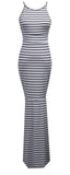 Ladies Striped Long Dress - Glefidiya