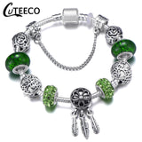 Silver Crystal Flower Fairy Bead Fit Brand Bracelets - Glefidiya