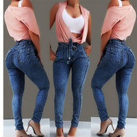 Women's High Waist Jeans - Glefidiya