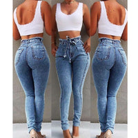 Women's High Waist Jeans - Glefidiya