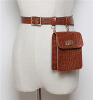 Vintage Leather Waist Bag - Glefidiya