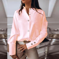 Casual Women Long Sleeve Blouse - Glefidiya