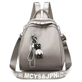 Ladies  Multi-function Backpack {Bear Pendent} - Glefidiya