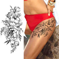 Women Body Chest Temporary Tattoo - Glefidiya