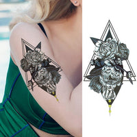 Women Body Chest Temporary Tattoo - Glefidiya