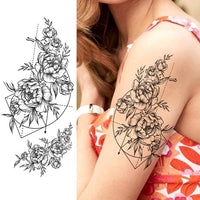 Women Body Chest Temporary Tattoo - Glefidiya