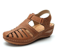 Ladies Leather Vintage Sandals - Glefidiya