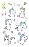 Cartoon Unicorn Temporary Tattoo For Girl - Glefidiya