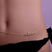 Lady Letter Love Belly Chain - Glefidiya