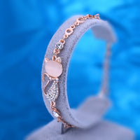 Ladies Opal Rhinestone Bangle Bracelet - Glefidiya