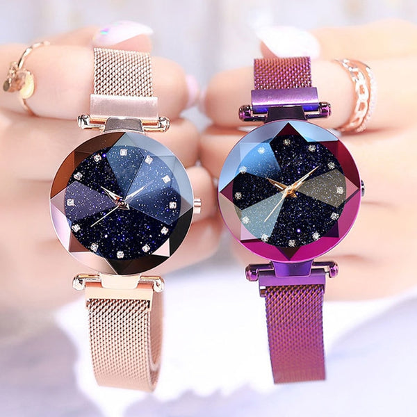 Luxury Starry Sky Stainless Steel Bracelet Watches - Glefidiya