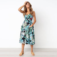 Vintage Casual Summer Beach Dress - Glefidiya