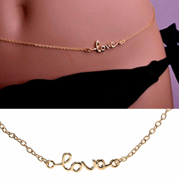 Lady Letter Love Belly Chain - Glefidiya